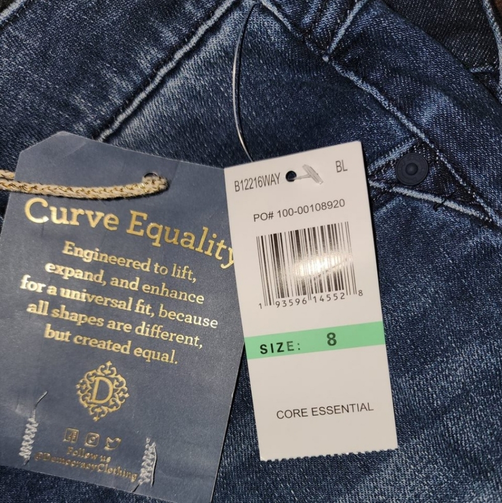 Democracy Blue Denim "Ab"solution® Itty Bitty Boot Jeans - 8 / Blue Denim
